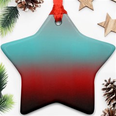 Frosted Blue And Red Star Ornament (two Sides) by digitaldivadesigns