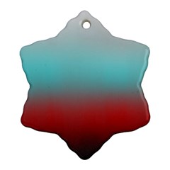 Frosted Blue And Red Snowflake Ornament (two Sides) by digitaldivadesigns