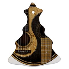 Old And Worn Acoustic Guitars Yin Yang Ornament (christmas Tree)  by JeffBartels