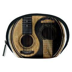 Old And Worn Acoustic Guitars Yin Yang Accessory Pouches (medium)  by JeffBartels