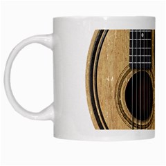 Old And Worn Acoustic Guitars Yin Yang White Mugs by JeffBartels