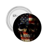 American flag skull 2.25  Buttons Front