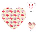 Yellow Floral Roses Pattern Playing Cards (Heart)  Front