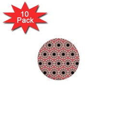 Black Stars Pattern 1  Mini Buttons (10 Pack)  by linceazul