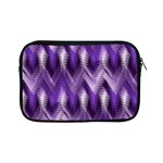 Purple Wavy Apple iPad Mini Zipper Cases Front