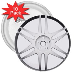 Wheel Skin Cover 3  Buttons (10 Pack)  by BangZart