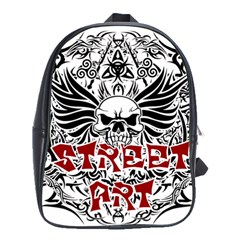 Tattoo Tribal Street Art School Bags(large)  by Valentinaart