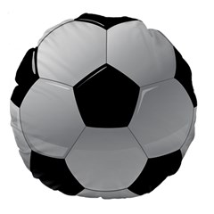 Soccer Ball Large 18  Premium Round Cushions by BangZart