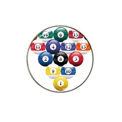 Racked Billiard Pool Balls Hat Clip Ball Marker by BangZart