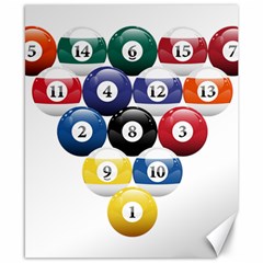 Racked Billiard Pool Balls Canvas 8  X 10  by BangZart