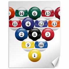 Racked Billiard Pool Balls Canvas 12  X 16   by BangZart