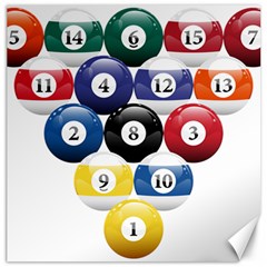 Racked Billiard Pool Balls Canvas 16  X 16   by BangZart