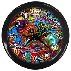 Vector Art Pattern Wall Clocks (black) by BangZart