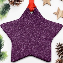 Purple Colorful Glitter Texture Pattern Star Ornament (two Sides) by paulaoliveiradesign