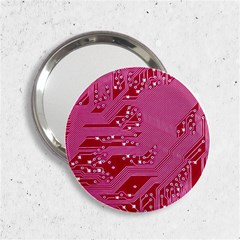 Pink Circuit Pattern 2 25  Handbag Mirrors by BangZart