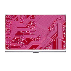 Pink Circuit Pattern Business Card Holders by BangZart