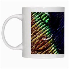 Peacock Feather Retina Mac White Mugs by BangZart