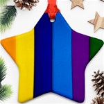 Paper Rainbow Colorful Colors Star Ornament (Two Sides) Front