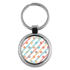 Simple Saturated Pattern Key Chains (round)  by linceazul