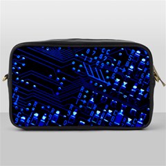 Blue Circuit Technology Image Toiletries Bags by BangZart