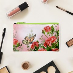 Flora Butterfly Roses Cosmetic Bag (xs) by BangZart