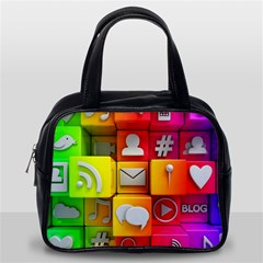 Colorful 3d Social Media Classic Handbags (one Side) by BangZart