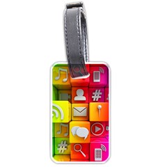 Colorful 3d Social Media Luggage Tags (one Side)  by BangZart