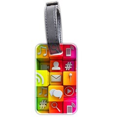 Colorful 3d Social Media Luggage Tags (two Sides) by BangZart