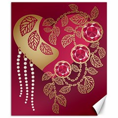 Love Heart Canvas 8  X 10  by BangZart