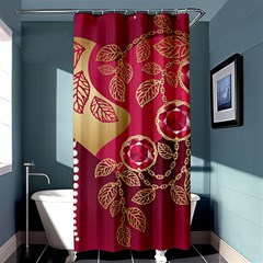 Love Heart Shower Curtain 36  X 72  (stall)  by BangZart