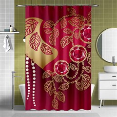 Love Heart Shower Curtain 48  X 72  (small)  by BangZart