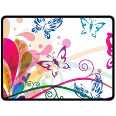 Butterfly Vector Art Fleece Blanket (large)  by BangZart