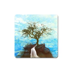 Single Tree Square Magnet by berwies