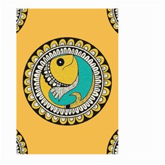 Madhubani Fish Indian Ethnic Pattern Large Garden Flag (two Sides) by BangZart