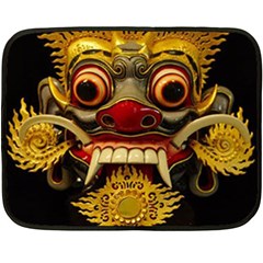 Bali Mask Fleece Blanket (mini) by BangZart