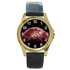 Planet Fantasy Art Round Gold Metal Watch by BangZart