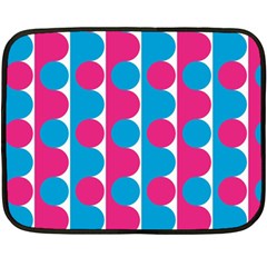 Pink And Bluedots Pattern Double Sided Fleece Blanket (mini)  by BangZart