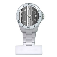 Barcode Pattern Plastic Nurses Watch by BangZart