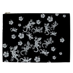 Ornate Lizards Cosmetic Bag (xxl)  by Valentinaart