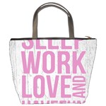 Grunge Style Motivational Quote Poster Bucket Bags Back