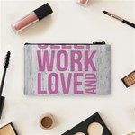 Grunge Style Motivational Quote Poster Cosmetic Bag (Small)  Back