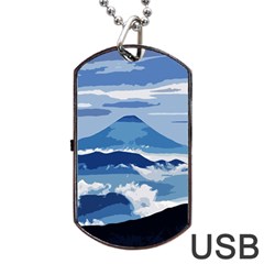 Landscape Dog Tag Usb Flash (one Side) by Valentinaart