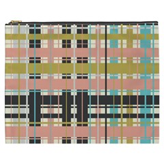 Plaid Pattern Cosmetic Bag (xxxl)  by linceazul