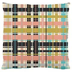 Plaid Pattern Large Flano Cushion Case (one Side) by linceazul