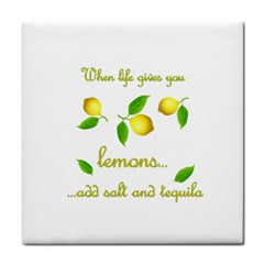 When Life Gives You Lemons Tile Coasters by Valentinaart