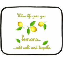 When Life Gives You Lemons Fleece Blanket (mini) by Valentinaart