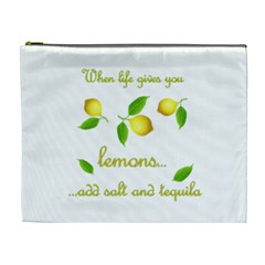 When Life Gives You Lemons Cosmetic Bag (xl) by Valentinaart