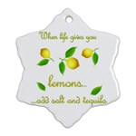 When life gives you lemons Snowflake Ornament (Two Sides) Front