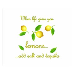 When Life Gives You Lemons Double Sided Flano Blanket (small)  by Valentinaart