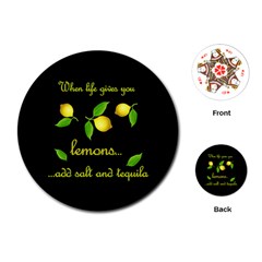 When Life Gives You Lemons Playing Cards (round)  by Valentinaart